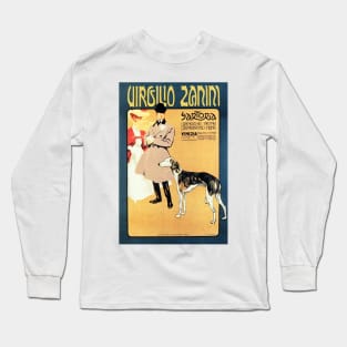 VIRGILIO ZANINI Italian Fashion Clothing Tailor House c1900 Vintage Poster Long Sleeve T-Shirt